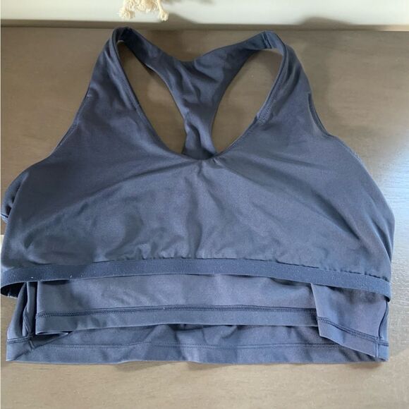 AERIE Offline Real Me Medium Support Stretch Racerback Sports Bra Navy Blue XXL - Picture 5 of 9